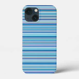 かわいい青と白のストライプ iPhone 13 MINIケース