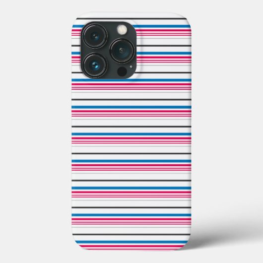 かわいい青と白のストライプ Case-Mate iPhoneケース (裏面)