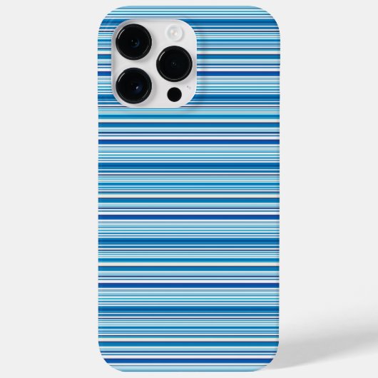 かわいい青と白のストライプ Case-Mate iPhoneケース (裏面)