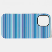 かわいい青と白のストライプ iPhoneケース (裏面横)