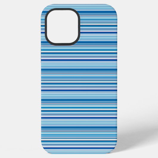 かわいい青と白のストライプ iPhoneケース (裏面)