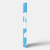 かわいい青と白のデイジーフローラ独身のイニシャル Case-Mate iPhoneケース (裏面 / 右)