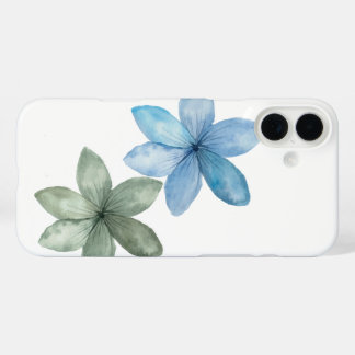 かわいい青と緑のスマホケース iPhone 16 PLUSケース