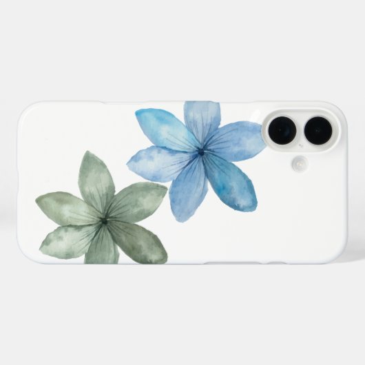 かわいい青と緑のスマホケース Case-Mate iPhoneケース (裏面 (横))