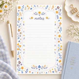 かわいい青みかんの花の文房具ペーパー 便箋