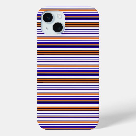 かわいい青みかんストライプ Case-Mate iPhoneケース (裏面)