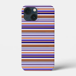 かわいい青みかんストライプ iPhone 13 MINIケース