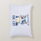 かわいい青みがかった子猫 アクセントクッション (正面(垂直))