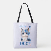 かわいい青みがかった子猫 トートバッグ (裏面)