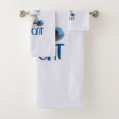 かわいい青みがかった子猫 バスタオルセット (インサイチュ)