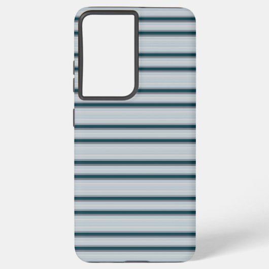 かわいい青みがかった灰色のストライプ SAMSUNG GALAXYケース (裏面)