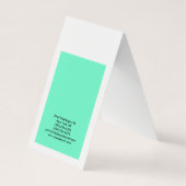 かわいい青エレガント白モダン 名刺 (裏面)