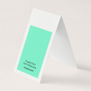 かわいい青エレガント白モダン 名刺