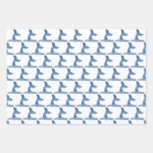 かわいい青クジラ ラッピングペーパーシート (正面2)