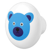 かわいい青クマ セラミックノブ (右)