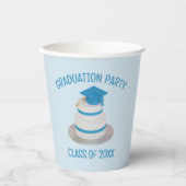 かわいい青クラスの卒業パーティー紙カップ 紙コップ (正面)