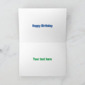 かわいい青モダンバス漫画イラストレーション カード (内部)