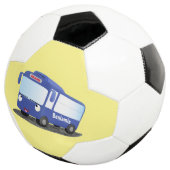 かわいい青モダンバス漫画イラストレーション サッカーボール (3/4)