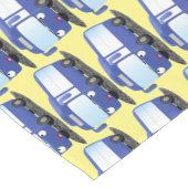 かわいい青モダンバス漫画イラストレーション ショートテーブルランナー (コーナー)