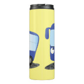 かわいい青モダンバス漫画イラストレーション タンブラー (裏面)