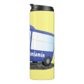 かわいい青モダンバス漫画イラストレーション タンブラー (回転右)