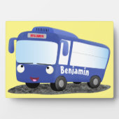 かわいい青モダンバス漫画イラストレーション フォトプラーク (正面)