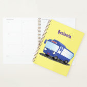 かわいい青モダンバス漫画イラストレーション プランナー手帳 (ディスプレー)