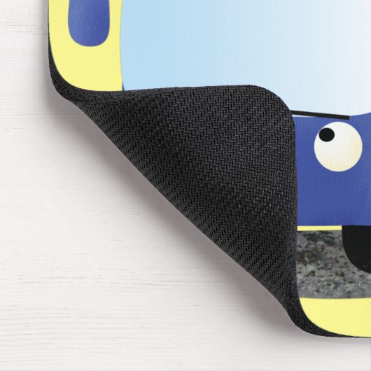 かわいい青モダンバス漫画イラストレーション マウスパッド (コーナー)