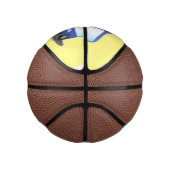 かわいい青モダンバス漫画イラストレーション ミニバスケットボール (右)