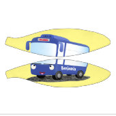 かわいい青モダンバス漫画イラストレーション ミニバスケットボール (パネル)