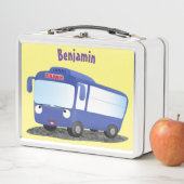 かわいい青モダンバス漫画イラストレーション メタルランチボックス (インサイチュ)