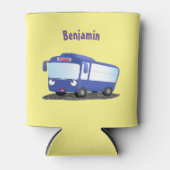 かわいい青モダンバス漫画イラストレーション 缶クーラー (正面)