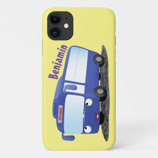 かわいい青モダンバス漫画イラストレーション Case-Mate iPhoneケース (裏面)