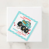 かわいい青モンスタートラックスクールバレンタイン フェイバータグ (インサイチュ)