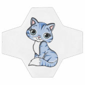 かわいい青猫の漫画 サッカーボール (フラット)