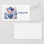 かわいい青王室の豚 名刺 (正面/裏面)