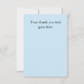 かわいい青男の赤ちゃんゾウ赤ちゃんシャワー サンキューカード (裏面)