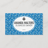 かわいい青白い花 名刺 (正面)