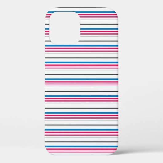 かわいい青白ストライプ Case-Mate iPhoneケース (裏面)