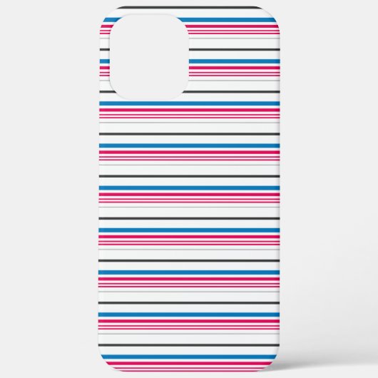 かわいい青白ストライプ Case-Mate iPhoneケース (裏面)