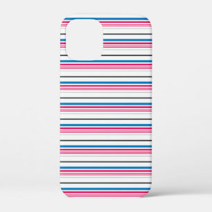 かわいい青白ストライプ iPhone 12 MINI ケース
