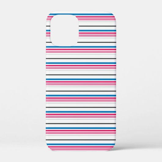 かわいい青白ストライプ Case-Mate iPhoneケース (裏面)