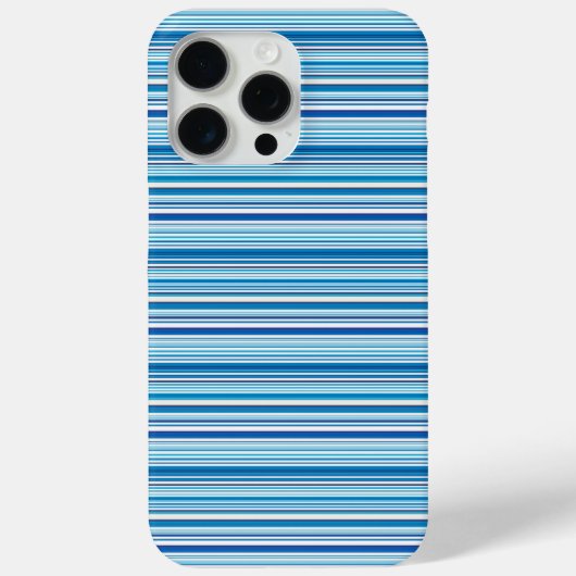 かわいい青白ストライプ Case-Mate iPhoneケース (裏面)