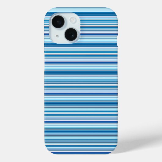 かわいい青白ストライプ Case-Mate iPhoneケース (裏面)