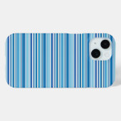 かわいい青白ストライプ Case-Mate iPhoneケース (裏面 (横))