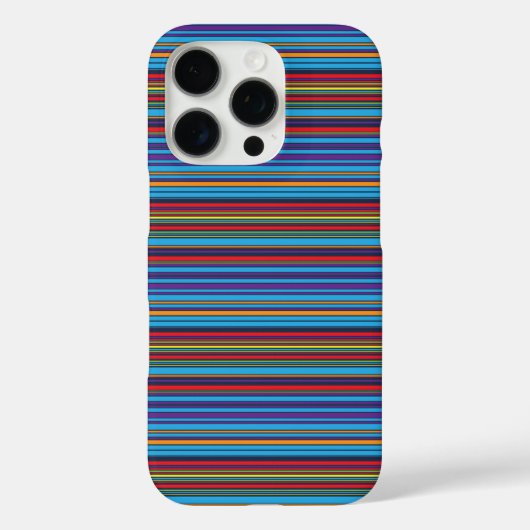 かわいい青紫のストライプ Case-Mate iPhoneケース (裏面)