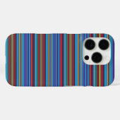 かわいい青紫のストライプ Case-Mate iPhoneケース (裏面 (横))