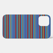 かわいい青紫のストライプ Case-Mate iPhoneケース (裏面 (横))