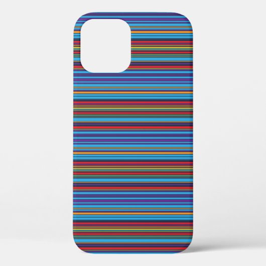 かわいい青紫のストライプ Case-Mate iPhoneケース (裏面)