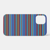 かわいい青紫のストライプ Case-Mate iPhoneケース (裏面 (横))